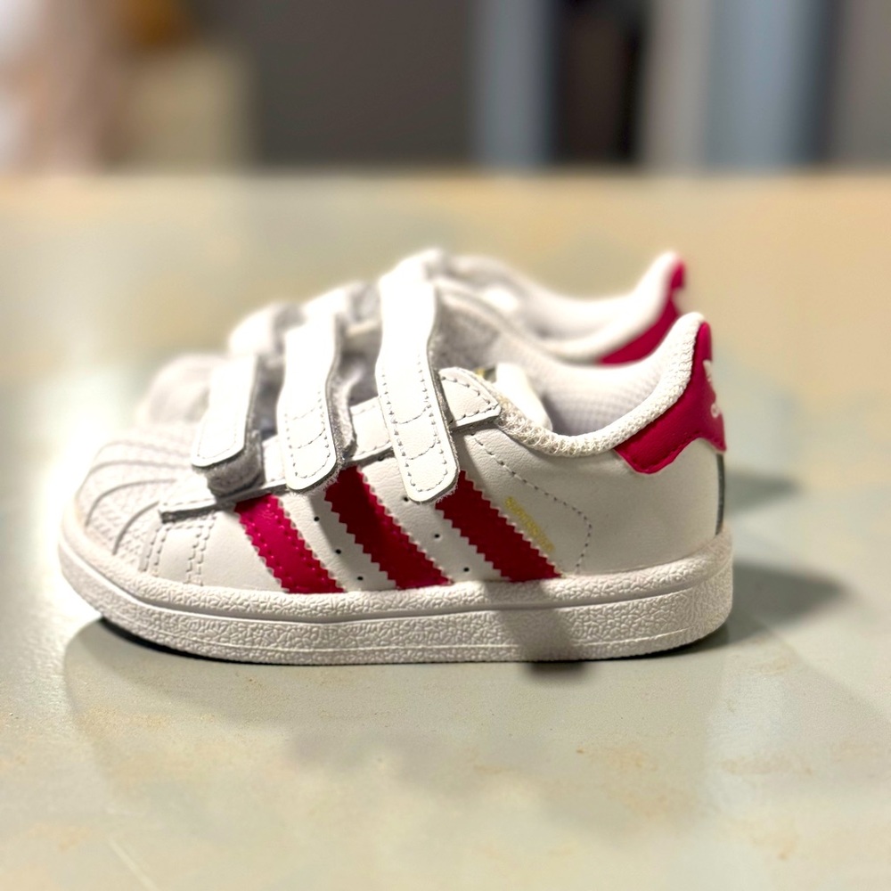 adidas Originals Kids Pink Three-Stripes Sneakers NWT